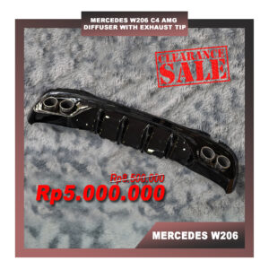 Mercedes W206 C43 AMG Diffuser With Exhaust Tip